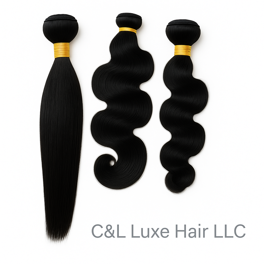 3 Bundle Deal – 100% Human Hair (Straight, Body Wave, Deep Wave)